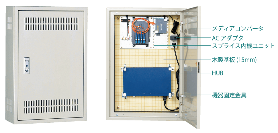 P】【】日東工業 ATHR25-77C-F (アルミ アルミ製ＨＵＢ収納キャビネット